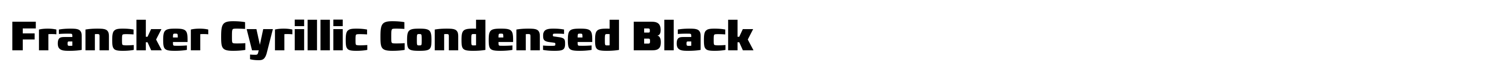 Francker Cyrillic Condensed Black